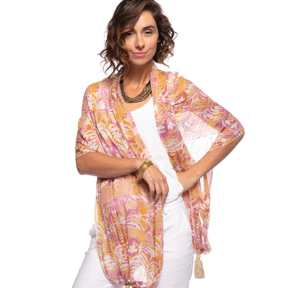 RockFlowerPaper - Katarina Pink Tassel Shawl